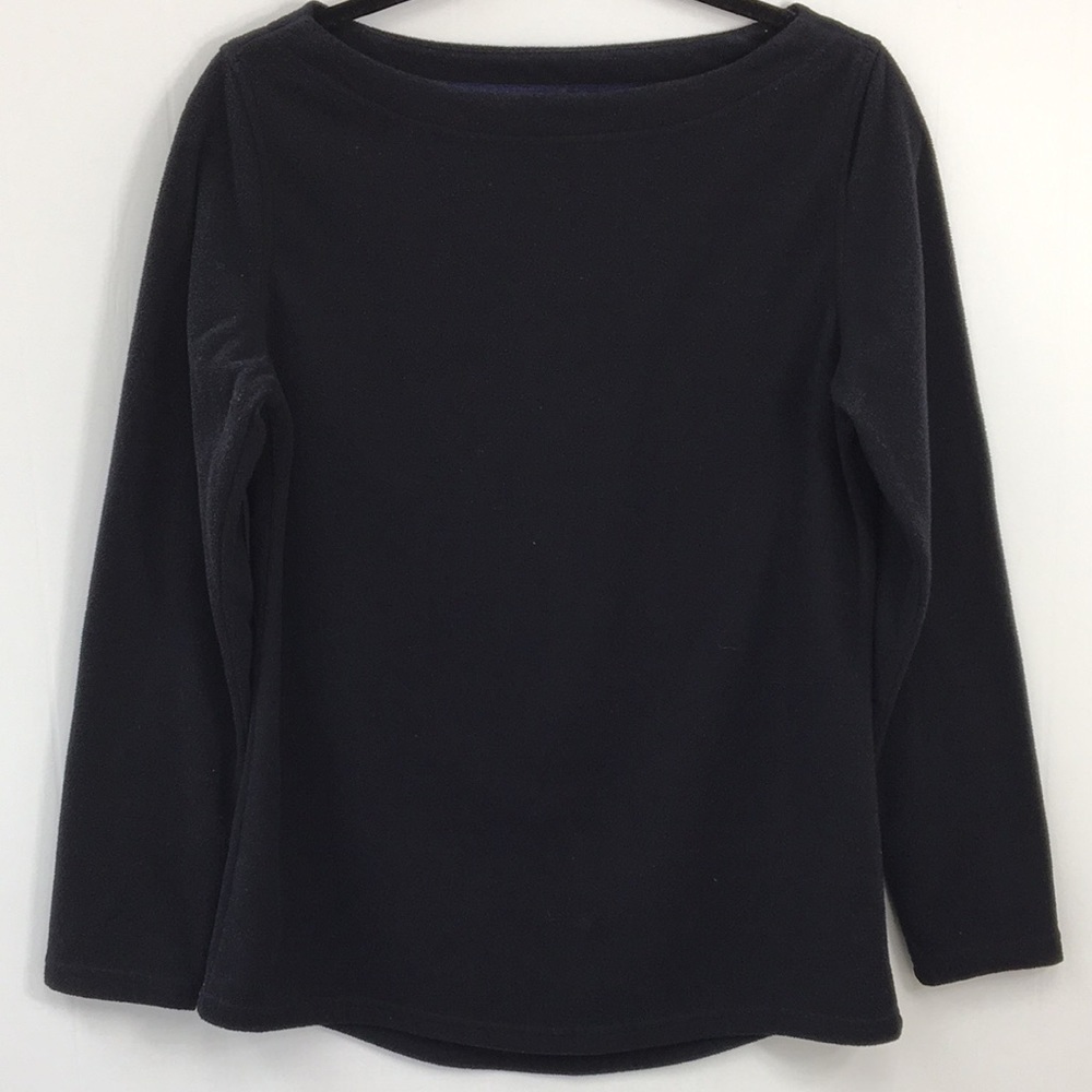 Lands End Women's Fleece Boat Neck Pull Over Top Size XS EXCELLENT Condition